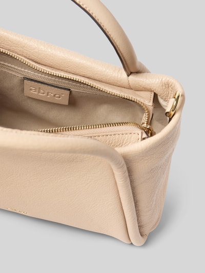 Abro Lederhandtasche mit Label-Applikation Modell 'WILLOW' Beige 5