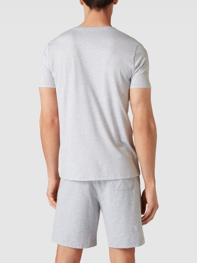 Mey T-Shirt mit V-Ausschnitt Hellgrau Melange 5
