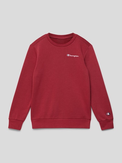 CHAMPION Sweatshirt met logostitchings in donkerrood online kopen P C