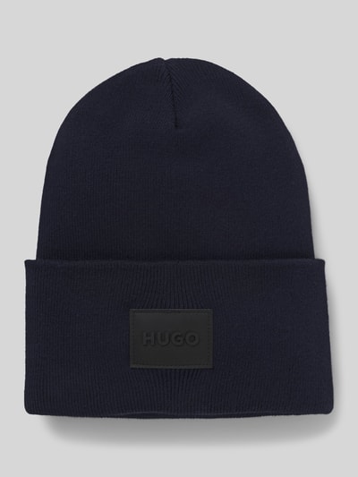 HUGO Czapka beanie z czystej bawełny model ‘XEVON_B’ Granatowy 2
