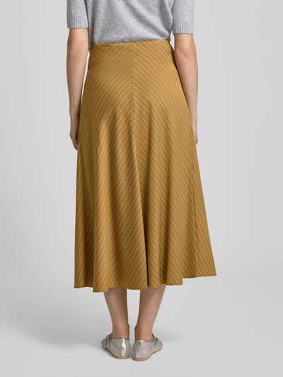 MAX&Co. Uitlopende midirok van viscosemix, model 'TRUDY' Camel - 5