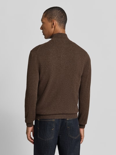 GANT sweter z czystej wełny o kroju regular fit Średniobrązowy melanż 5