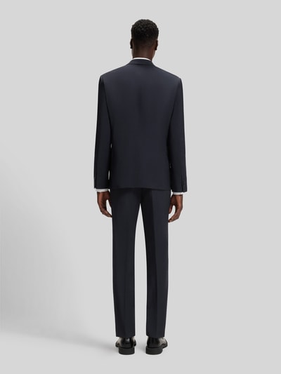 HUGO Slim fit pantalon van wolmix, model 'HESTEN' Donkerblauw - 5