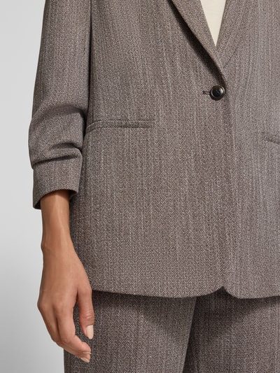 Jake*s Collection Blazer met reverskraag Donkerbruin - 3