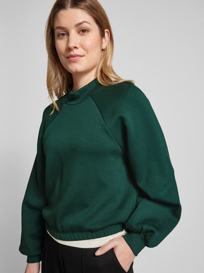 MSCH Copenhagen Sweatshirt met opstaande kraag, model 'Edilina' Donkergroen - 3