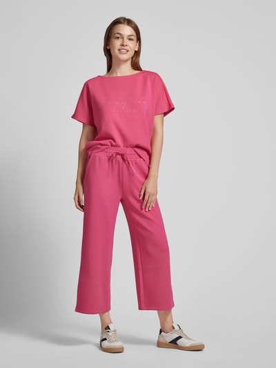 Christian Berg Woman Wide Leg Sweatpants mit elastischem Bund Pink 1