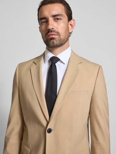 HUGO Slim Fit 2-Knopf-Sakko aus Woll-Mix Modell 'ARTI' Beige 3