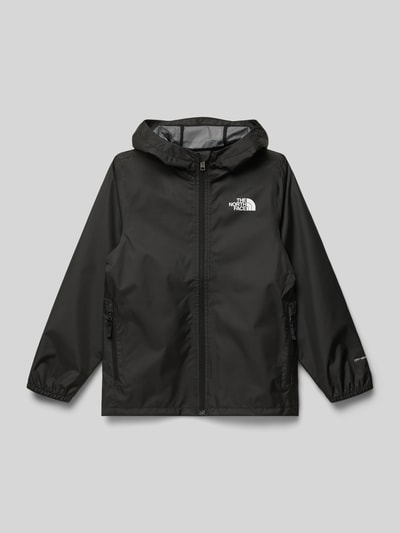 Produktfoto, Regenjacke mit Logo und Reißverschlusstaschen van The North Face, regular fit, capuchon, zwart, rits, zakken