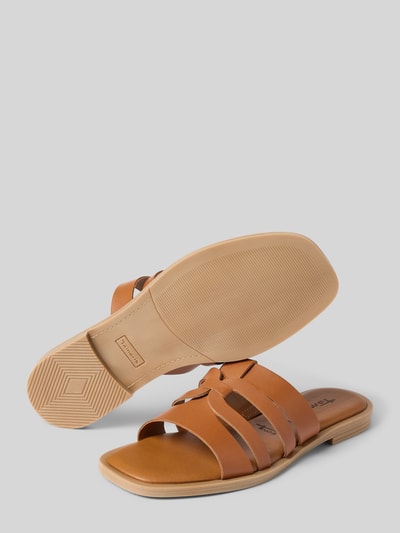 Tamaris Slides mit Blockabsatz Cognac 4