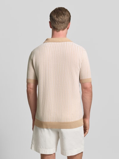 HUGO Regular Fit Poloshirt aus Baumwoll-Leinen-Mix Modell 'SEEROY' Sand 5