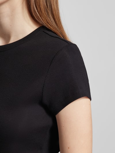 Someday T-Shirt in unifarbenem Design Modell 'Kleoh' Black 3