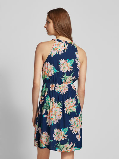 Vila Mini-jurk met bloemenmotief, model 'MESA' Marineblauw - 5