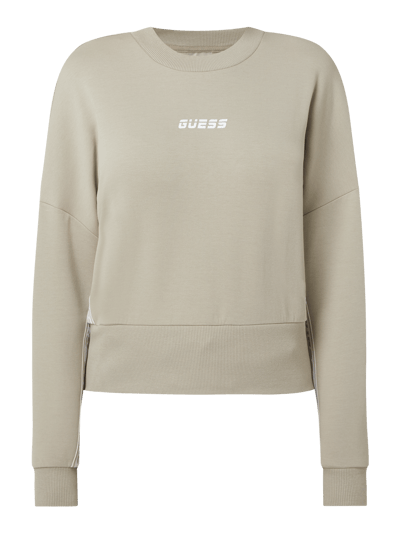 Guess Activewear Bluza z paskami logo  Beżowy 2