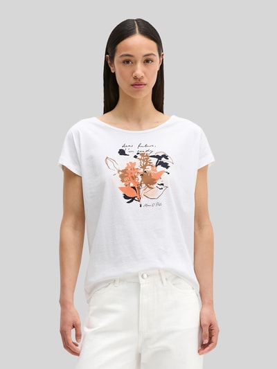 Marc O'Polo Loose Fit T-Shirt aus reiner Baumwolle Weiss 4