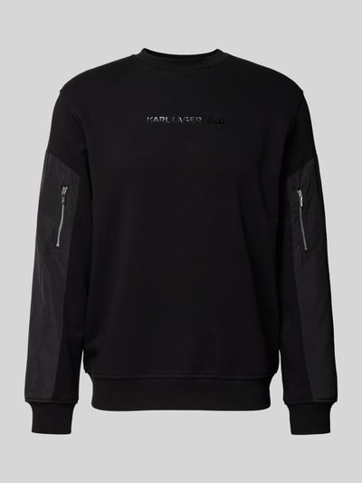 Karl Lagerfeld Sweatshirt mit Reißverschlusstaschen Black 2