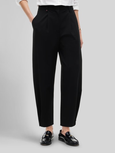 Tommy Hilfiger Barrel Fit Bundfaltenhose mit Viskose-Anteil Black 4