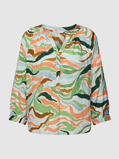 Tom Tailor Blouse met all-over motief Oranje - 2