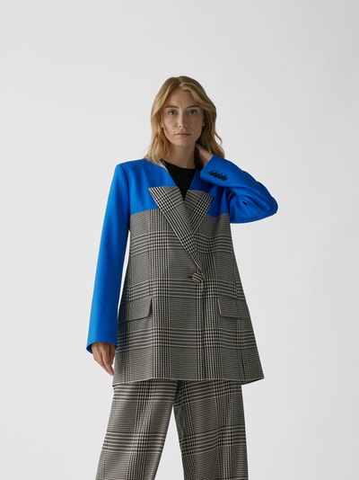 Nina Ricci Blazer mit Hahnentrittmuster Blau 4