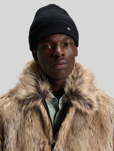 HUGO Relaxed fit jack van imitatiebont met kanten kraag, model 'BRYAN2541' Beige - 3