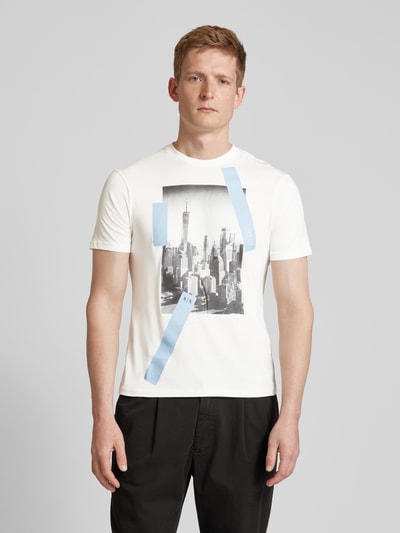 ARMANI EXCHANGE T-shirt met labelprint Wit - 4