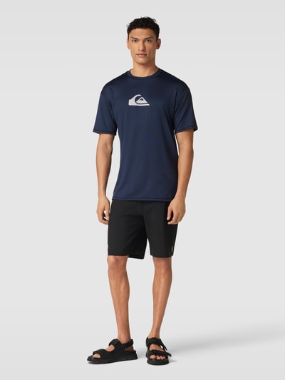 Quiksilver T-shirt z nadrukiem z logo model ‘SOLID STREAK’ Ciemnoniebieski 1