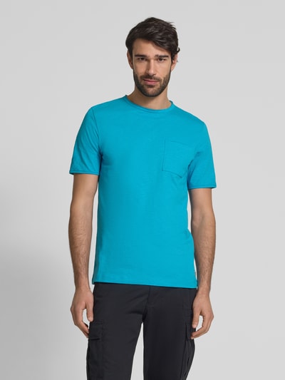 s.Oliver RED LABEL Regular fit T-shirt van puur katoen Turquoise - 4