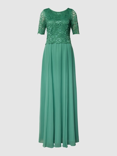 Vera Mont Abendkleid mit Lochmuster Gruen 2