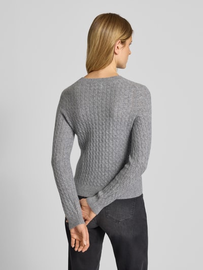 Christian Berg Woman Gebreide pullover van puur kasjmier Grafiet gemêleerd - 5