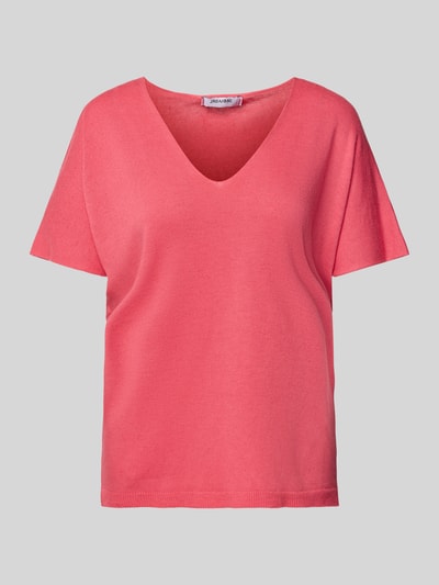 ZABAIONE T-shirt met V-hals Felroze - 2