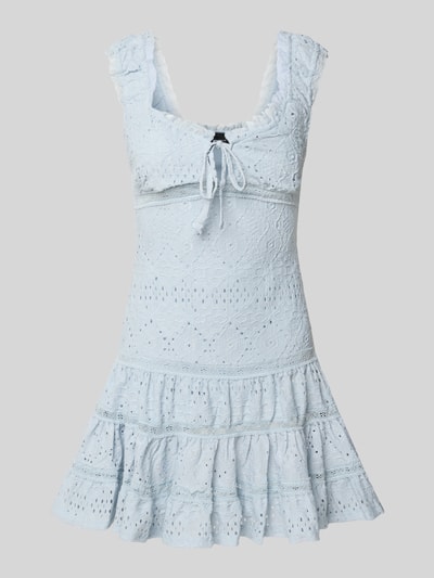 Gina Tricot Minikleid mit Lochspitze Modell 'Cornelia' Hellblau 2