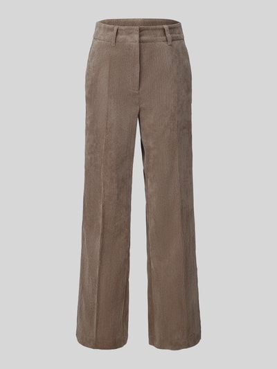 CAMBIO Regular Fit Cordhose mit angedeuteten Taschen Modell 'AMELIE' Taupe 2
