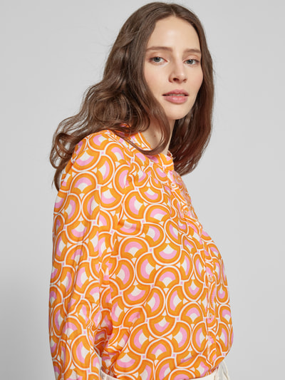 Emily Van den Bergh Blusenshirt mit Allover-Muster Orange 3