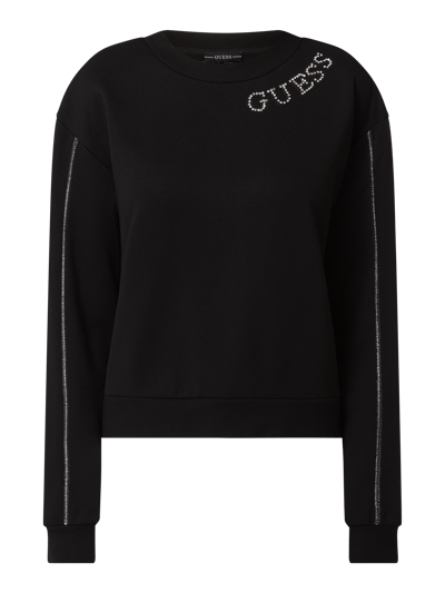 Guess Sweatshirt mit Logo-Applikation Modell 'Gurli' Black 2