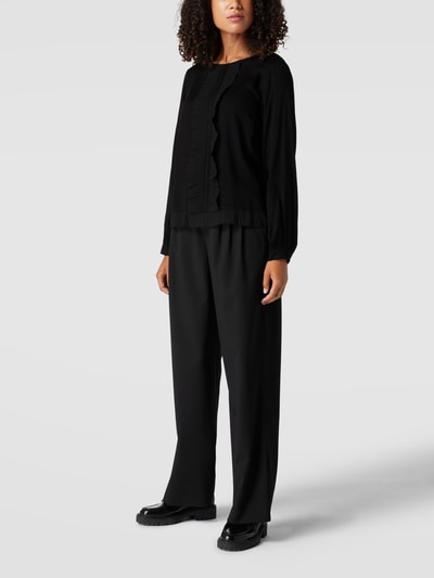 FREE/QUENT Bluse mit Rüschen Modell 'Mery' Black 1