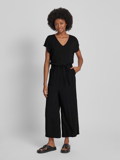 B.Young Jumpsuit met strikceintuur, model 'Joella' Zwart - 4