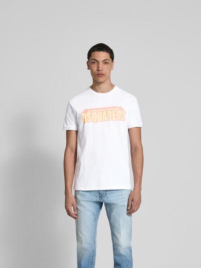 Dsquared2 T-Shirt mit Label-Print Weiss 4