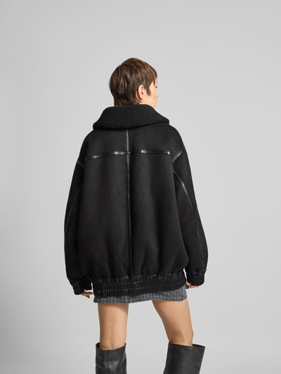 ROTATE Oversized Jacke mit Reißverschluss Black 5