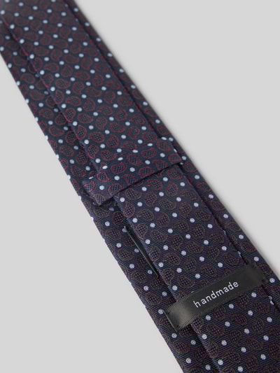 OLYMP Zijden stropdas met structuurmotief Bordeaux - 3