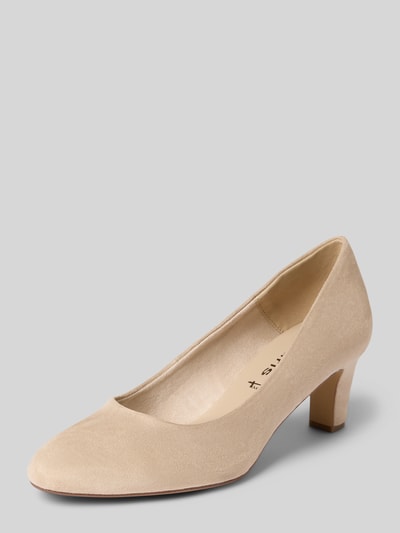 Tamaris Wide fit pumps met antislipzool Zand - 1