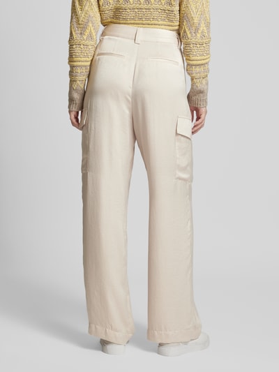 Bash Wide Leg Cargohose in schimmerndem Design Modell 'CARY' Ecru 5