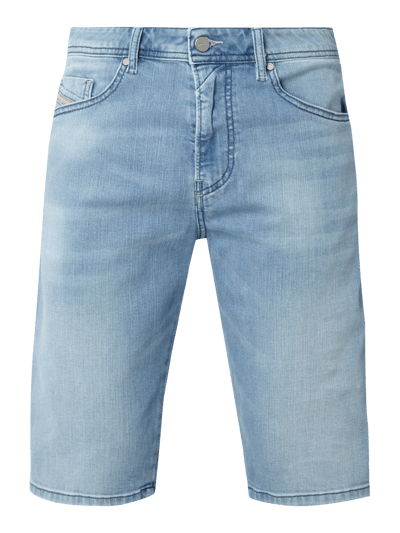 Diesel Slim Fit Jeansbermudas mit Label-Patch  Jeansblau 1