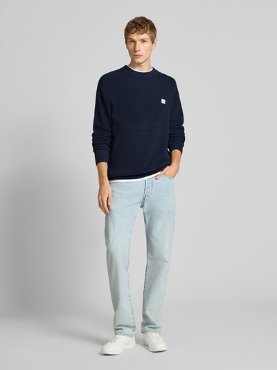 Calvin Klein Jeans Gebreide pullover met labelpatch Marineblauw - 1