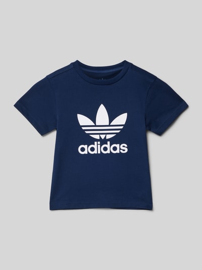 adidas Originals T-Shirt mit Label-Print Dunkelblau 1