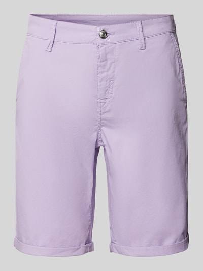 MAC Regular Fit Chino-Shorts mit Gürtelschlaufen Lavender 2