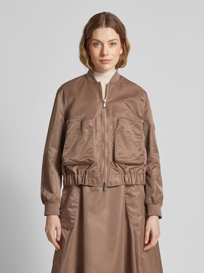 Luisa Cerano Jacke mit aufgesetzten Taschen Mud 4