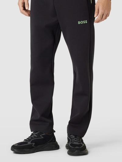 BOSS Green Spodnie dresowe z aplikacją z logo model ‘Hadim’ Antracytowy 4