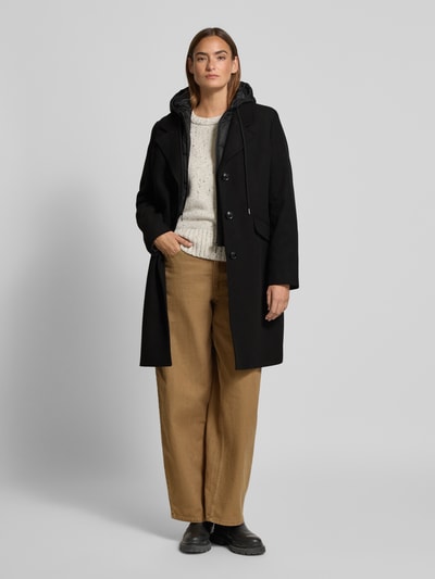 MORE & MORE Regular fit lange jas met viscose Zwart - 1