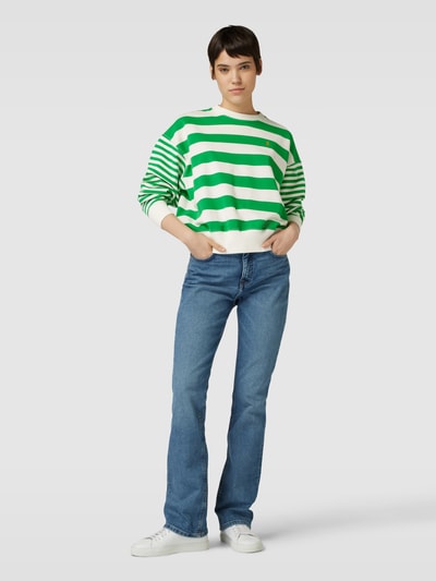Polo Ralph Lauren Sweatshirt mit Streifenmuster Gruen 1