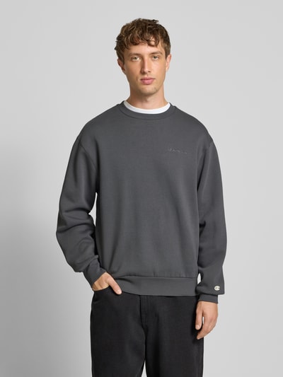 CHAMPION Sweatshirt met labelstitching Antraciet - 4