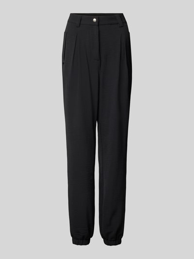 GUIDO MARIA KRETSCHMER WOMAN Spodnie materiałowe o kroju relaxed fit z kontrafałdami model ‘Nele’ Czarny 2